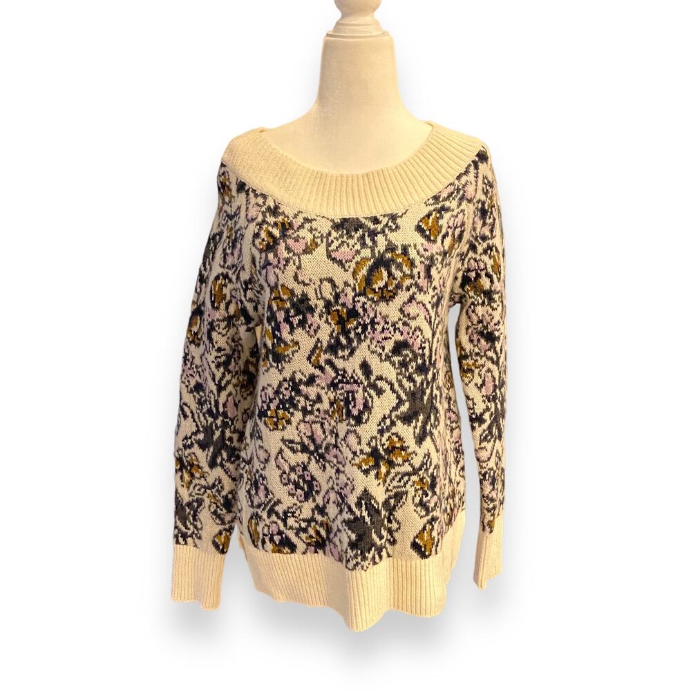 LOFT Painterly Floral Sweater